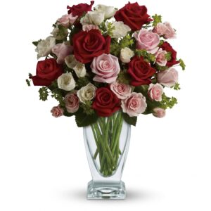 Cupid’s Creation with Red Roses